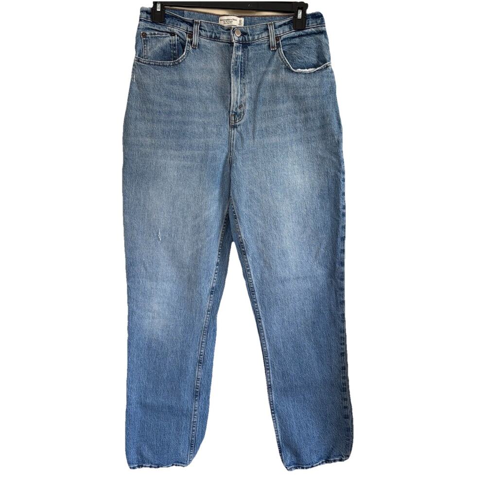 Abercrombie & Fitch Curve Love 90s Straight Ultra High Rise Jeans Size 32/14R